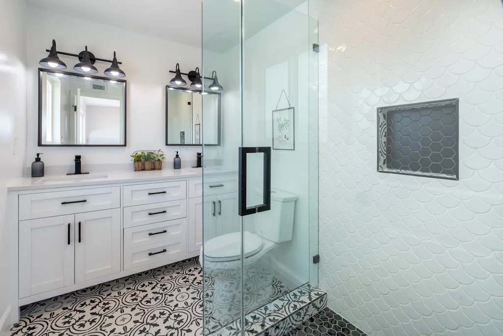 Bathroom plumbing and electrical upgrades in Bellevue