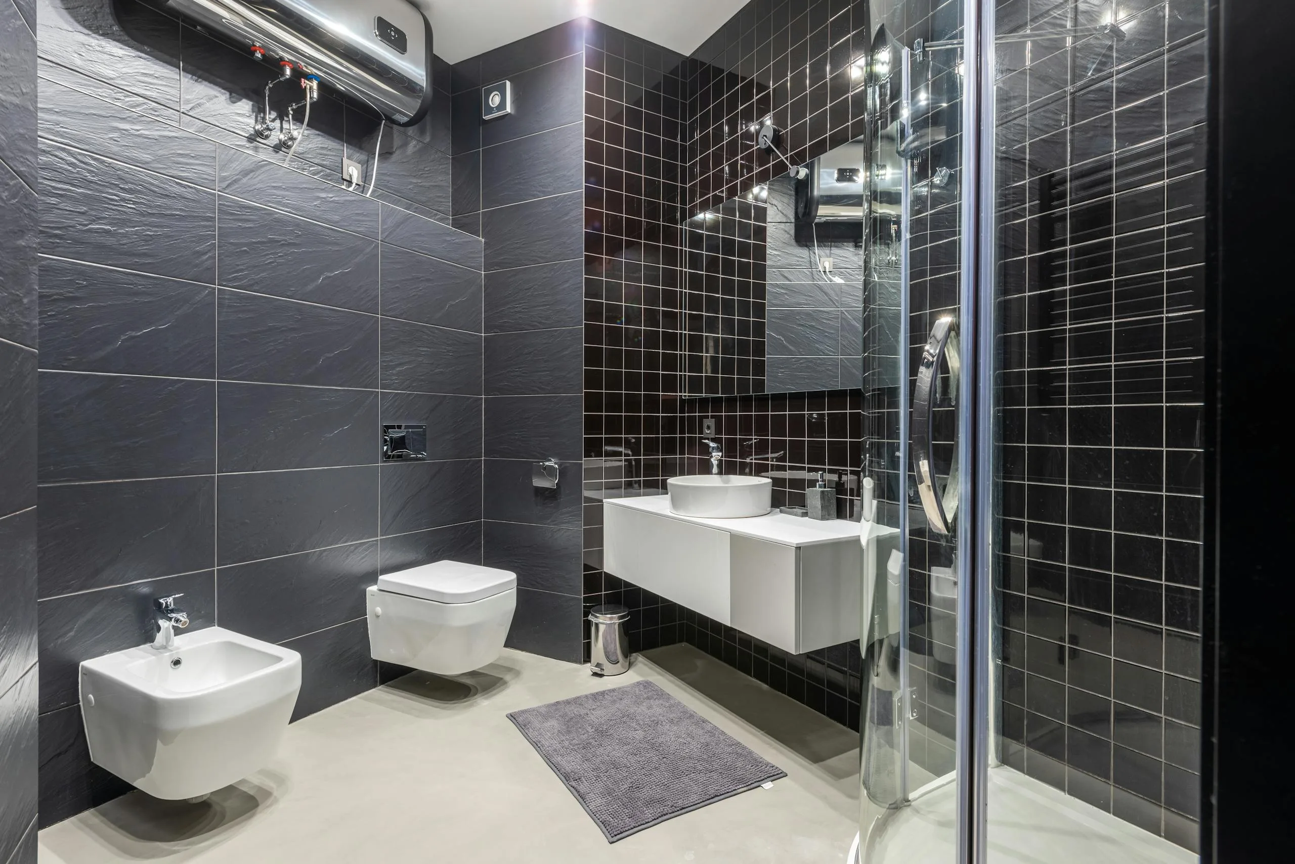 Modern basement bathroom remodeling in Bellevue